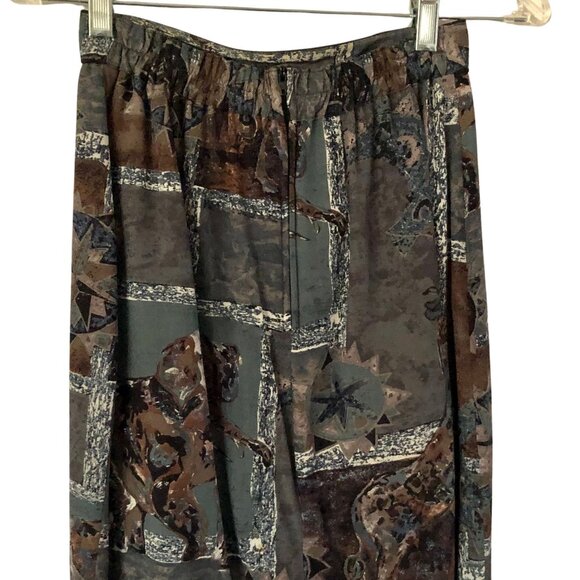 Vintage Platinum Dorothy Schoelen Skirt Set Jacket Top Skirt 2 pcs Sz S Safari - Picture 6 of 10